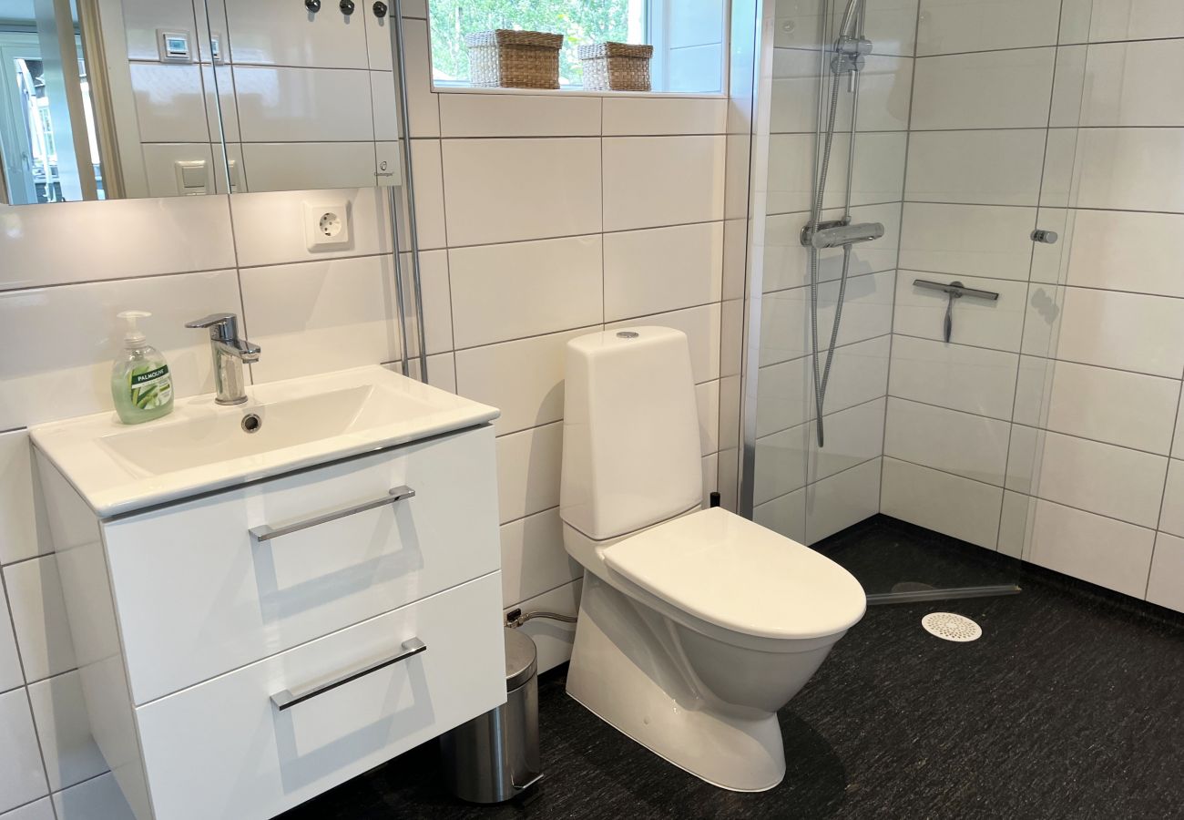 Ferienhaus in Järnforsen - Komplett renoviertes und schönes rotes Ferienhaus neben dem Lake Flaten außerhalb von Virserum I SE05044