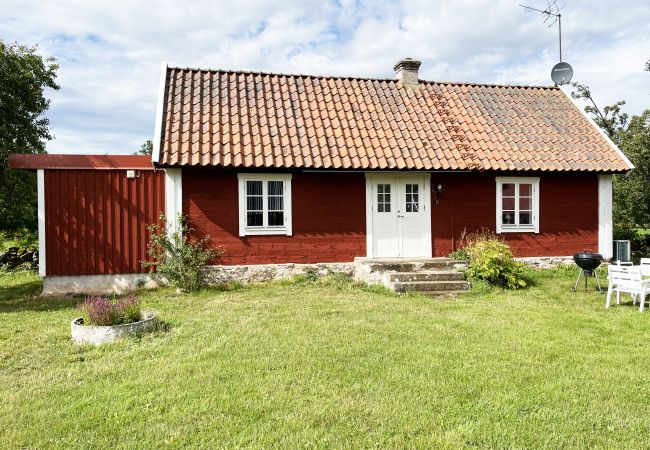 Stuga i Borgholm - Fin stuga på Öland med betande får i omgivningen I SE04033