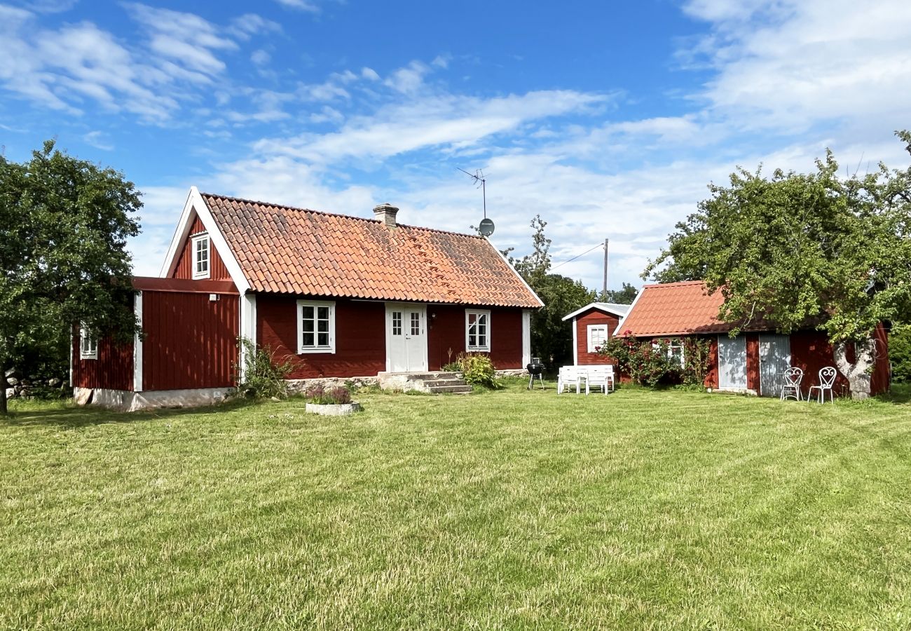 Stuga i Borgholm - Fin stuga på Öland med betande får i omgivningen I SE04033